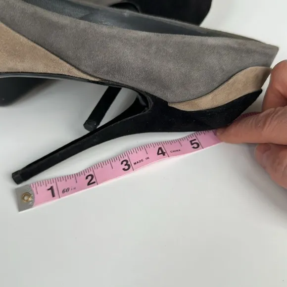 Gucci Color Block Suede Peep Toe Platform Heels NWOT