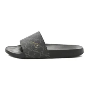 Gucci GG Supreme Tigers Print Slide Sandals Black Multicolor Size 6