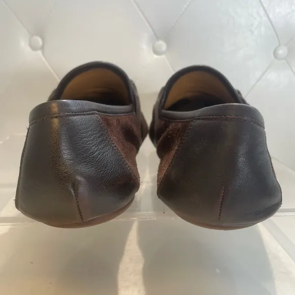 GUCCI horsebit accent suede drives - Brown loafers shoes sz 14 made in italy