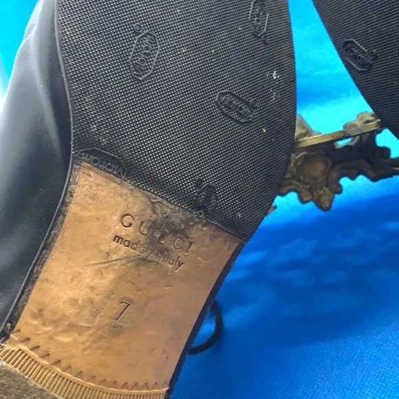 GUCCI Men’s Lace Shoes Made in Italy  Size 7 US  429192 logo shoes