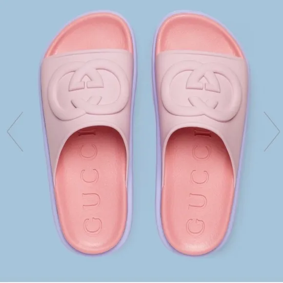 Gucci Miami Interlocking G Rubber Platform Sandal