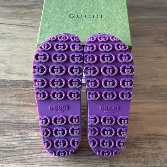 Gucci Miami Interlocking G Rubber Platform Sandal