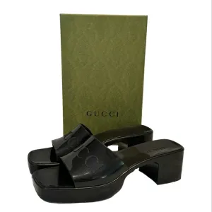 Gucci Rubber Platform Slide Sandals