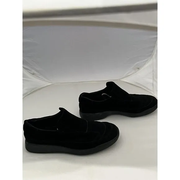 Gucci Scarpa Black Casual Velvet Comfort Shoe slip on sneakers men Size 9.5