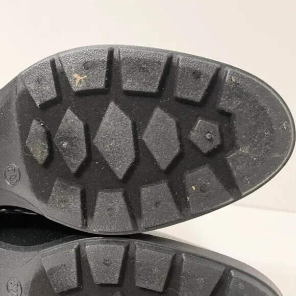 Guess Boots Womens Size 8 Black Booties Slip On Rubber Rain Boot GF Kirklin