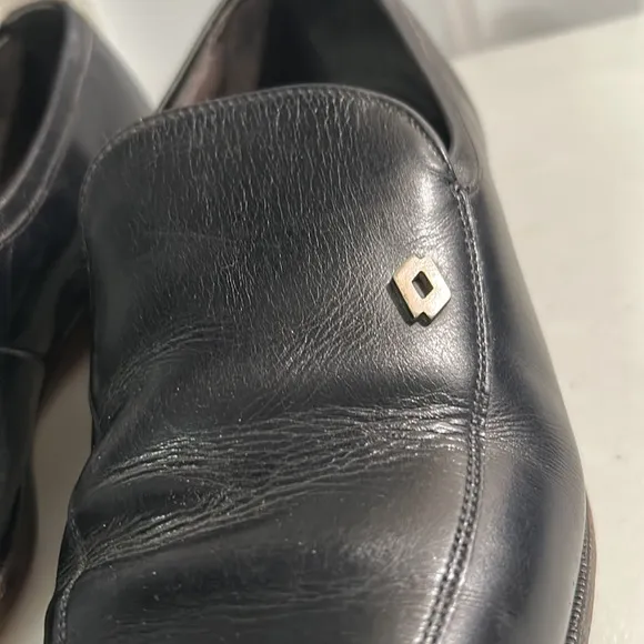 Hanover black men’s dress shoes/slip ons Sz 8 1/2 D