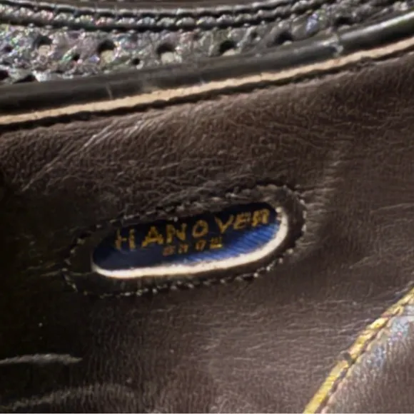 Hanover Master Flex‎ Men's Size 9 D/B Black Leather Wingtip Oxford Dress Shoes