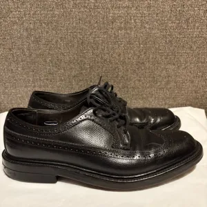 Hanover Master Flex‎ Men's Size 9 D/B Black Leather Wingtip Oxford Dress Shoes