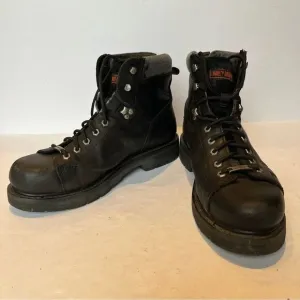 Harley-Davidson Men's Black Motorcycle Boots Size 12M  Lace-UP