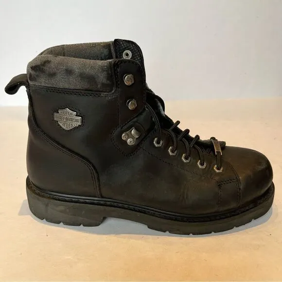 Harley-Davidson Men's Black Motorcycle Boots Size 12M  Lace-UP