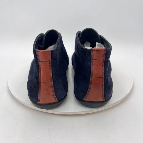 Harrys of London Men Size 9.5 Blue Navy Suede Vibram Sole Ankle Chukka Boot