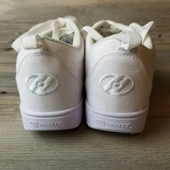 Heelys Pro 20 Canvas All White Wheeled Heel Shoes