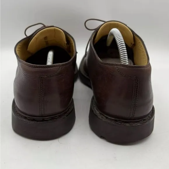 Heschung Brown Leather Stitched Lace-up Derby Shoes Mens Size 12.5