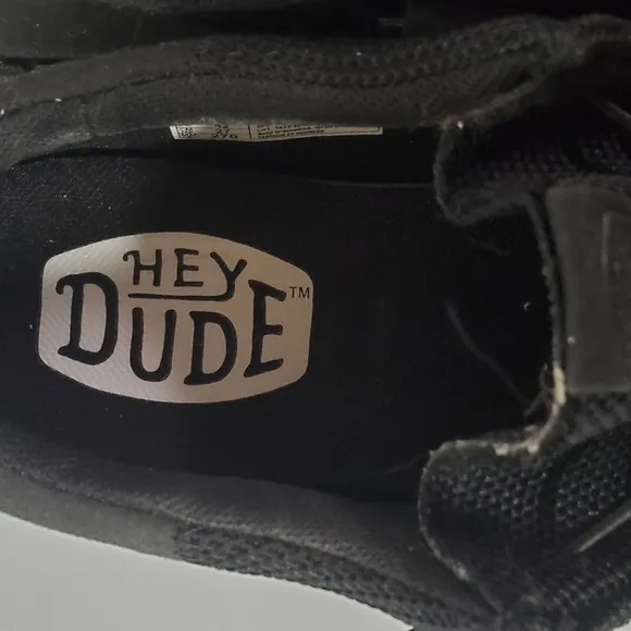 Hey Dude Mens Wally Funk Mono Black Shoes