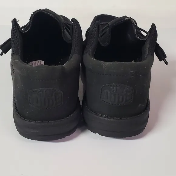 Hey Dude Mens Wally Funk Mono Black Shoes