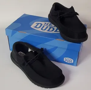 Hey Dude Mens Wally Funk Mono Black Shoes