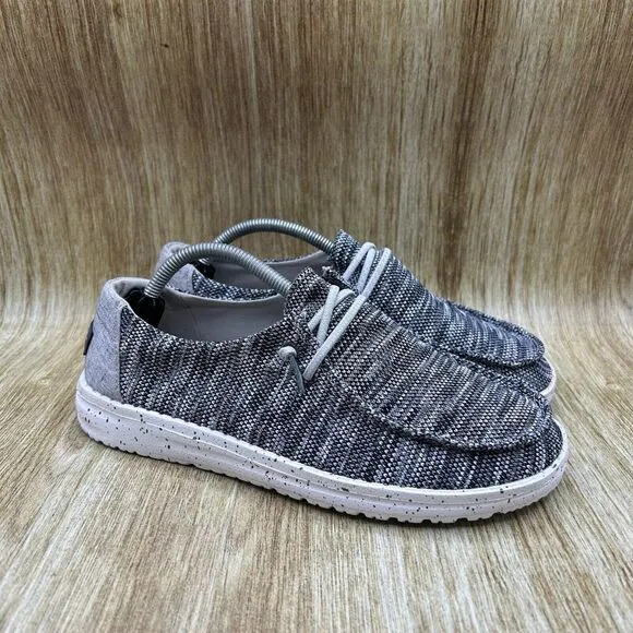 Hey Dude Shoes Wendy Sox Women’s Size 7 Dark Gray Shoes Slip On‎ Loafer