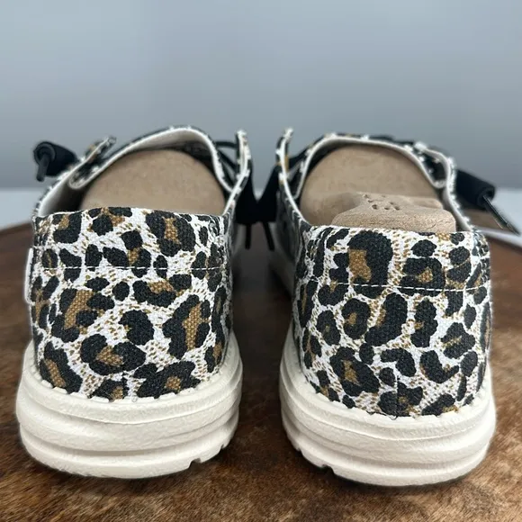 Hey Dude Shoes Wm 9 Wendy Cheetah Loafer Slip On Moccasin Casual