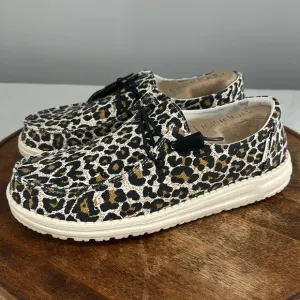 Hey Dude Shoes Wm 9 Wendy Cheetah Loafer Slip On Moccasin Casual