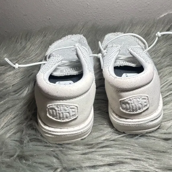 Hey Dude Wally Toddler Stretch White Casual Shoes Size 11