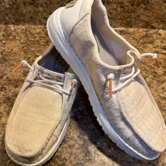 Hey Dude Wendy Boho Cream Casual Shoes