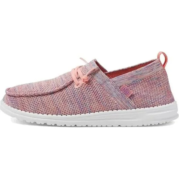 Hey Dude Wendy Halo 40068-9C9 Women's 6 Sunset Pink Slip-On Casual Shoes TF904