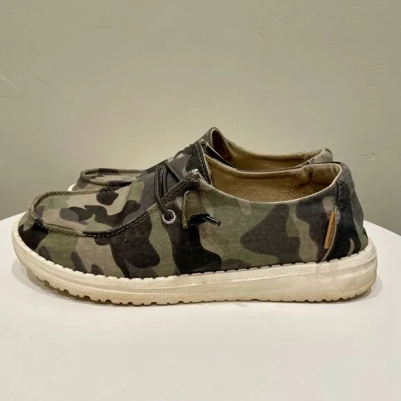 Hey Dude Women’s Wendy Camo Slip On Casual Shoes Size: 6