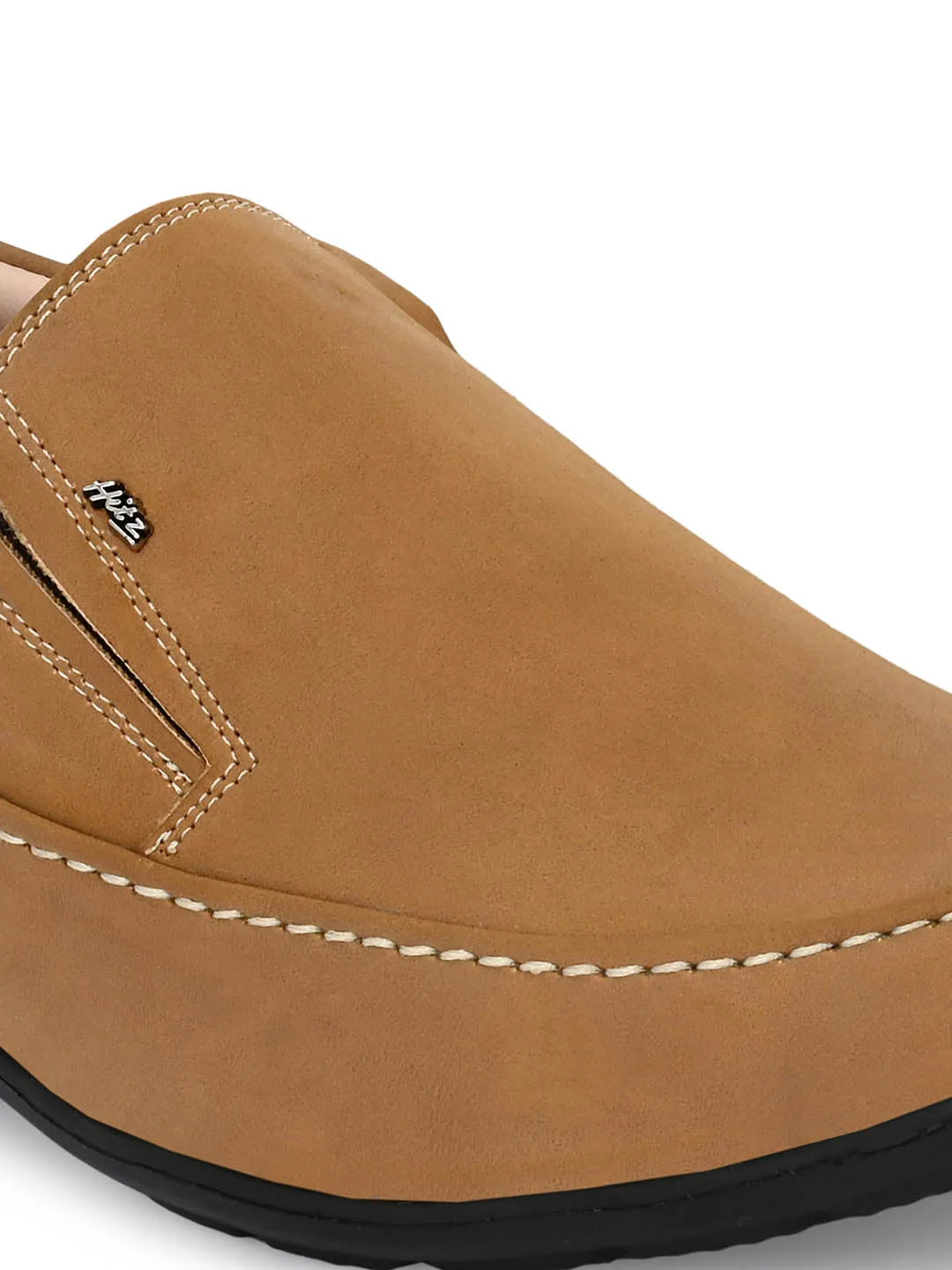 Hitz Men's Tan Synthetic Slip-On Comfort Casual Shoes