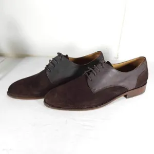 Hockerty Men's Brown US 11 EU 44 Suede Leather Lace Up Oxford Dress Shoes