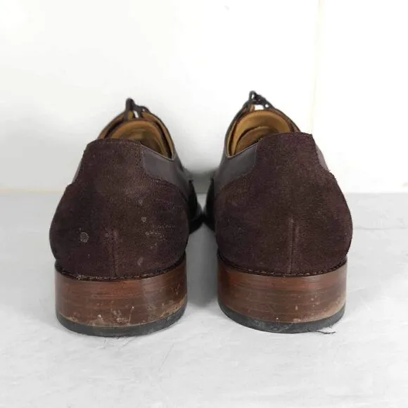 Hockerty Men's Brown US 11 EU 44 Suede Leather Lace Up Oxford Dress Shoes
