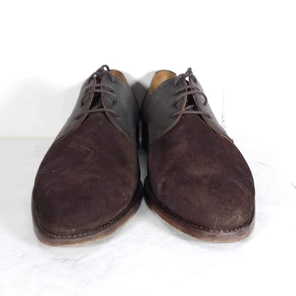 Hockerty Men's Brown US 11 EU 44 Suede Leather Lace Up Oxford Dress Shoes