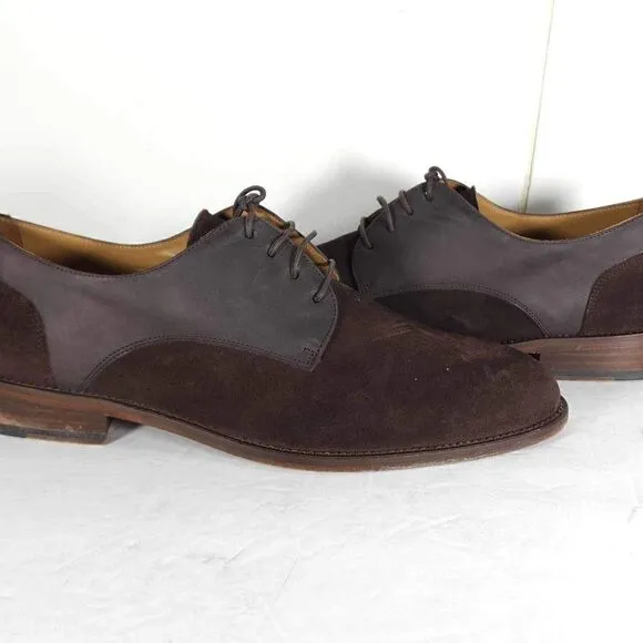 Hockerty Men's Brown US 11 EU 44 Suede Leather Lace Up Oxford Dress Shoes