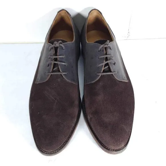Hockerty Men's Brown US 11 EU 44 Suede Leather Lace Up Oxford Dress Shoes