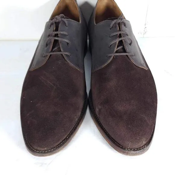 Hockerty Men's Brown US 11 EU 44 Suede Leather Lace Up Oxford Dress Shoes