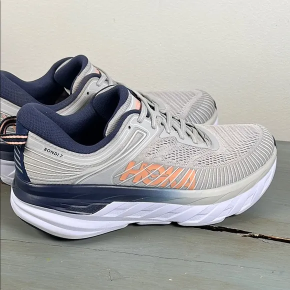 HOKA Men's Athletic Running Shoes - Gray and White.                   order (71)