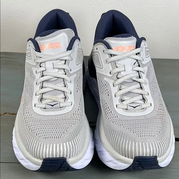 HOKA Men's Athletic Running Shoes - Gray and White.                   order (71)