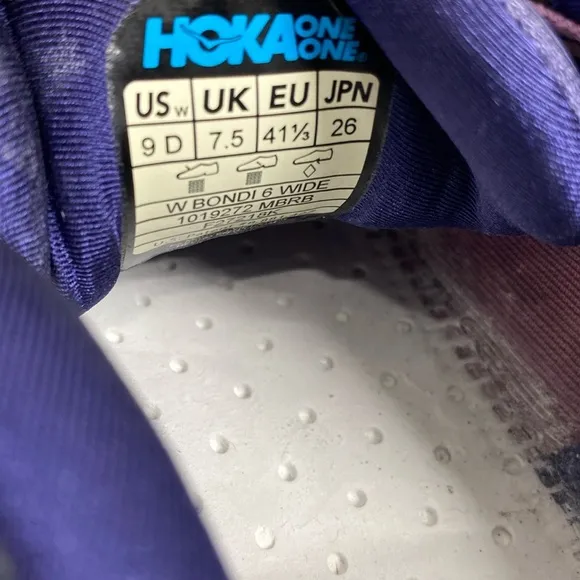 Hoka One One Bondi 6 Sneaker Shoes Size 9D