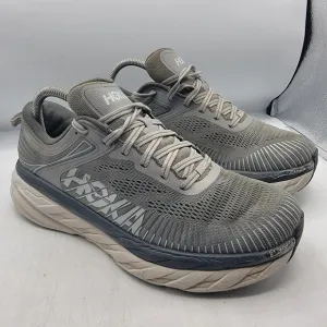 Hoka One One Bondi 7 Mens 8.5 Wild Dove Gray Sneaker Shoes Athletic 1110518 WDDS