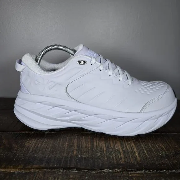 Hoka One One Bondi SR Slip Resist Womens Size 10 Running Kitchen Shoes White