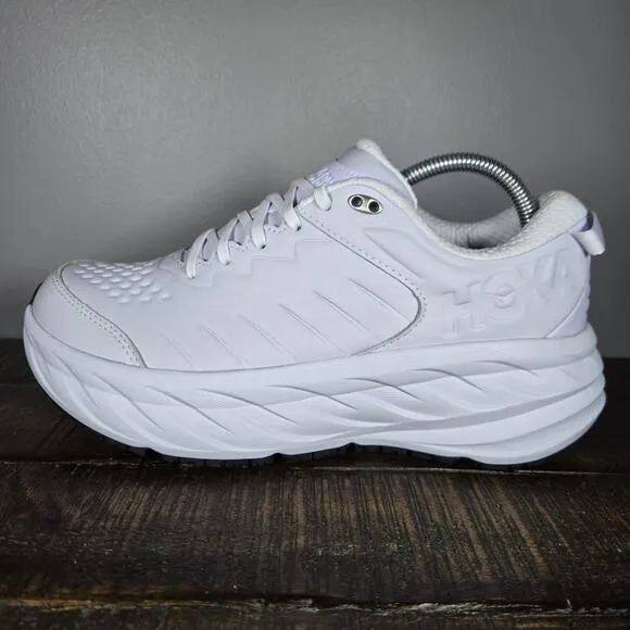 Hoka One One Bondi SR Slip Resist Womens Size 10 Running Kitchen Shoes White