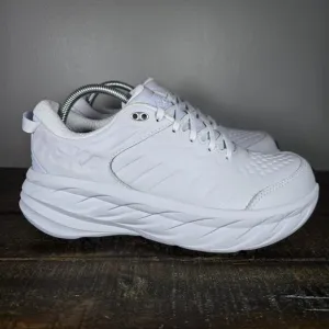 Hoka One One Bondi SR Slip Resist Womens Size 10 Running Kitchen Shoes White