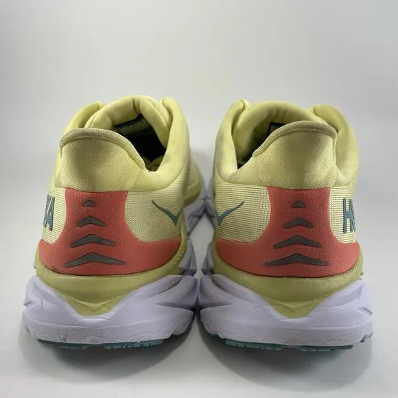 Hoka One One Clifton 8 Running Shoes Womens Size 9 B Yellow Athletic Sneakers