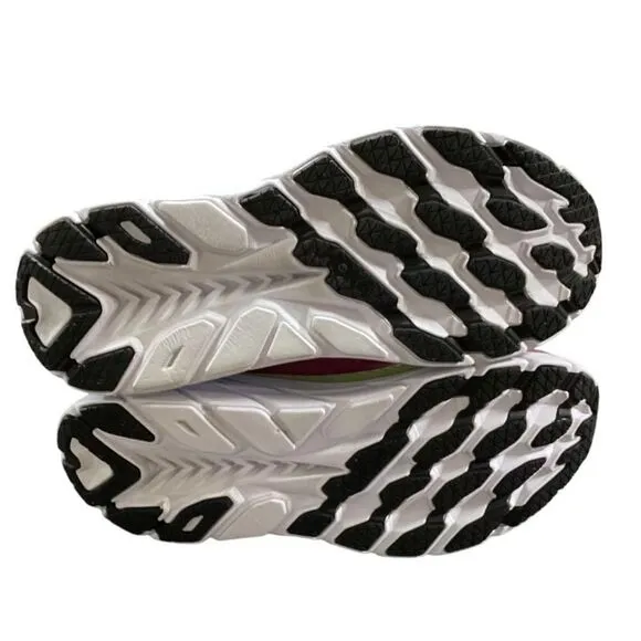 HOKA One One Running Shoes Women 10.5 B Pink Black Cliffton 8 Sneakers