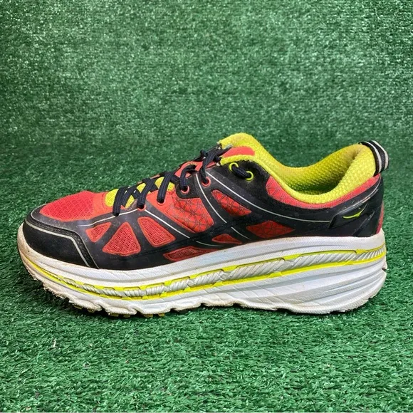 Hoka One One Stinson ATR 3 Men's 10.5 Trail Running Shoes Red Comfort Sneakers