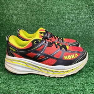 Hoka One One Stinson ATR 3 Men's 10.5 Trail Running Shoes Red Comfort Sneakers