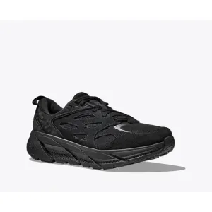 Hoka One One Clifton L Suede 1122571-BBLC Men's US 5 Black Running Shoes TF2011