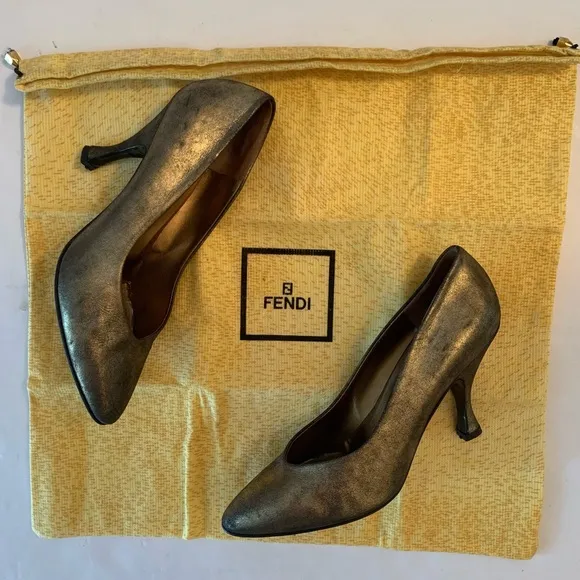 “HOST PICK” Vintage Fendi Antique Gold Leather.