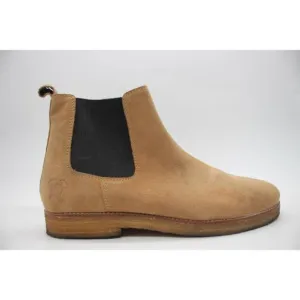Hound and Hammer Men's Size 11 Chelsea Beige Suede Boots Shoes Rubber Sole