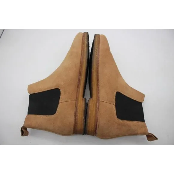 Hound and Hammer Men's Size 11 Chelsea Beige Suede Boots Shoes Rubber Sole