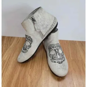 House of Harlow Mara Skull Moccasin Boots 7.5